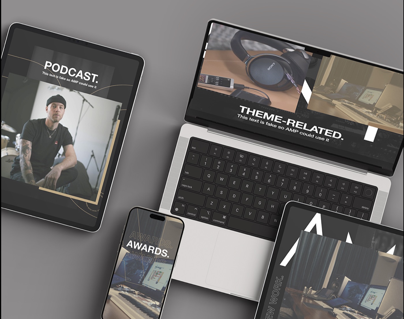 AMP socials mockup